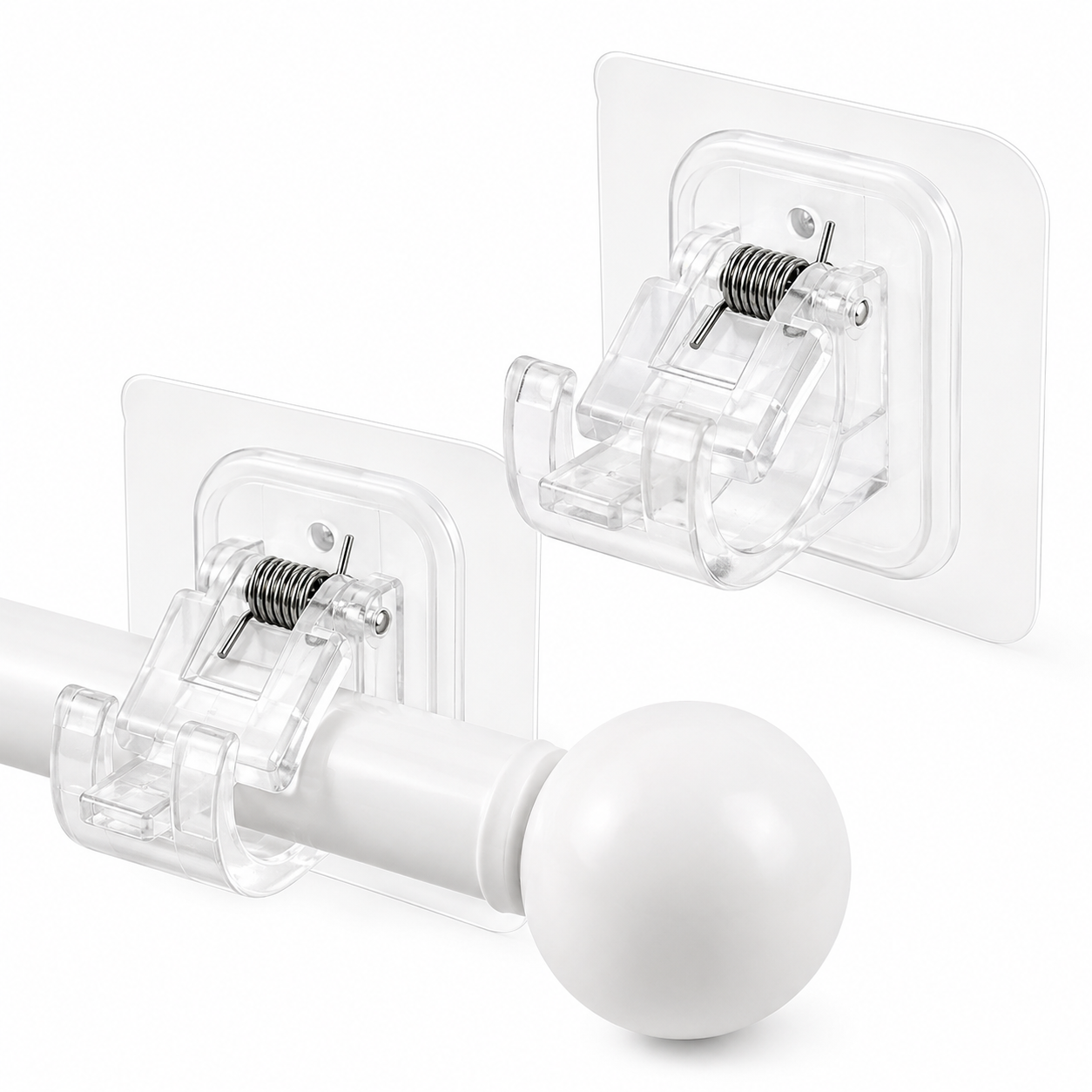 Self-adhesive curtain hooks