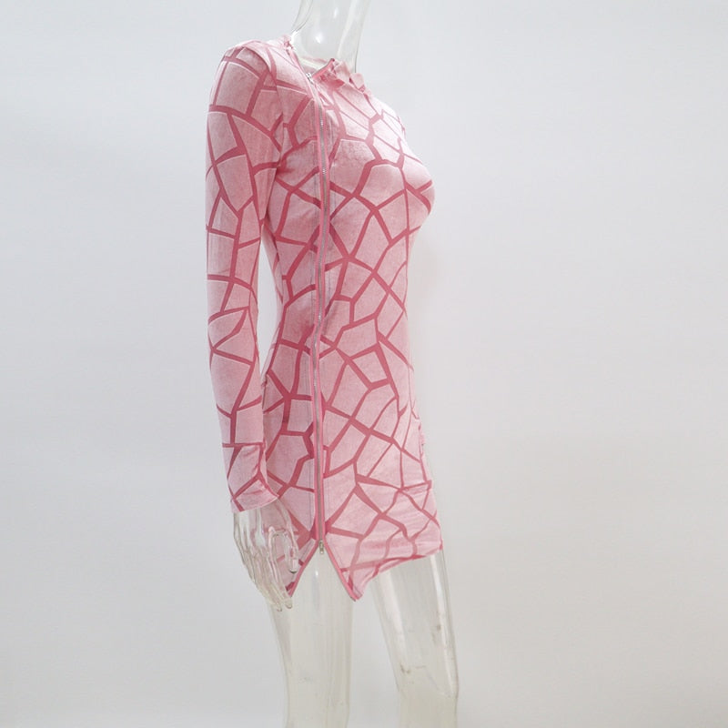 Minikleid mit Reißverschluss