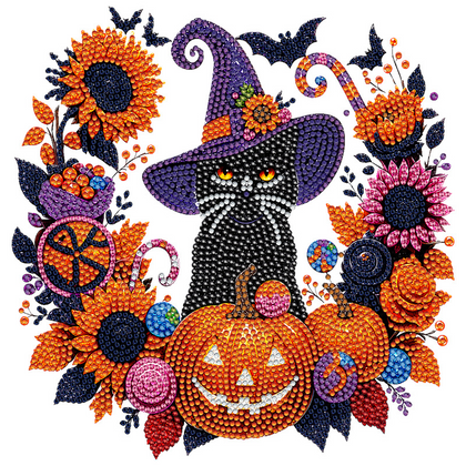Black Cat & Pumpkin