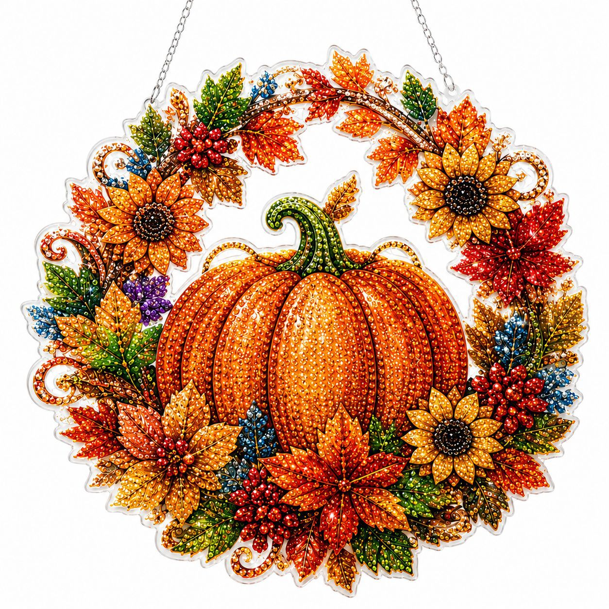 Halloween Black Cat Moon Diamond Art Hanging Ornament Kit