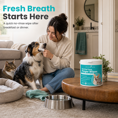 renewlife™  Dog & Cat Teeth Cleaning Finger Wipes
