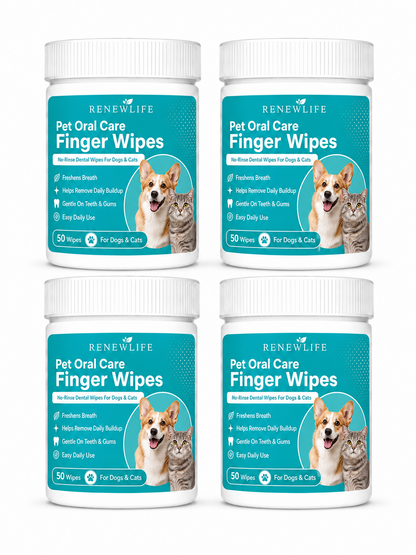 renewlife™  Dog & Cat Teeth Cleaning Finger Wipes