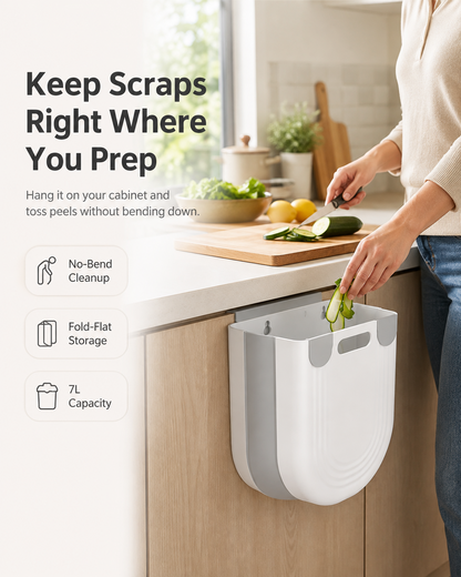 🔥While Supplies Last 48% OFF!🎉 Folding Hanging Kitchen Waste Trash Can