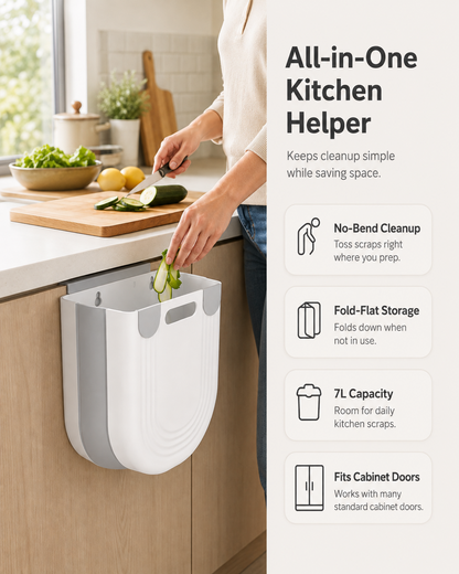 🔥While Supplies Last 48% OFF!🎉 Folding Hanging Kitchen Waste Trash Can