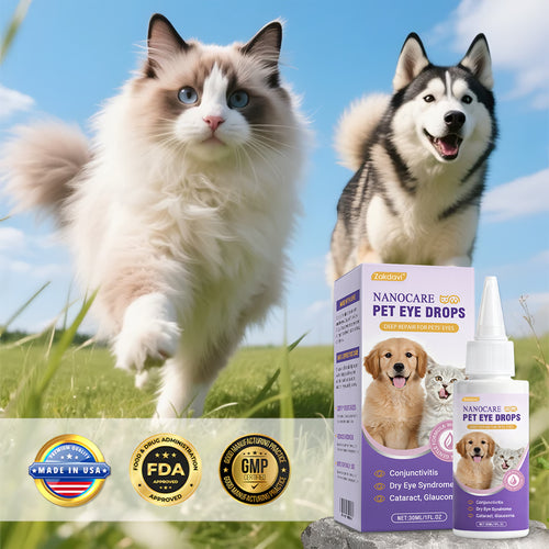👩‍⚕️ Zakdavi™ NanoCare Pet Eye Drops | FDA Approved | Relieves Conjunctivitis, Dry Eyes, Cataracts, and Keratitis🐶