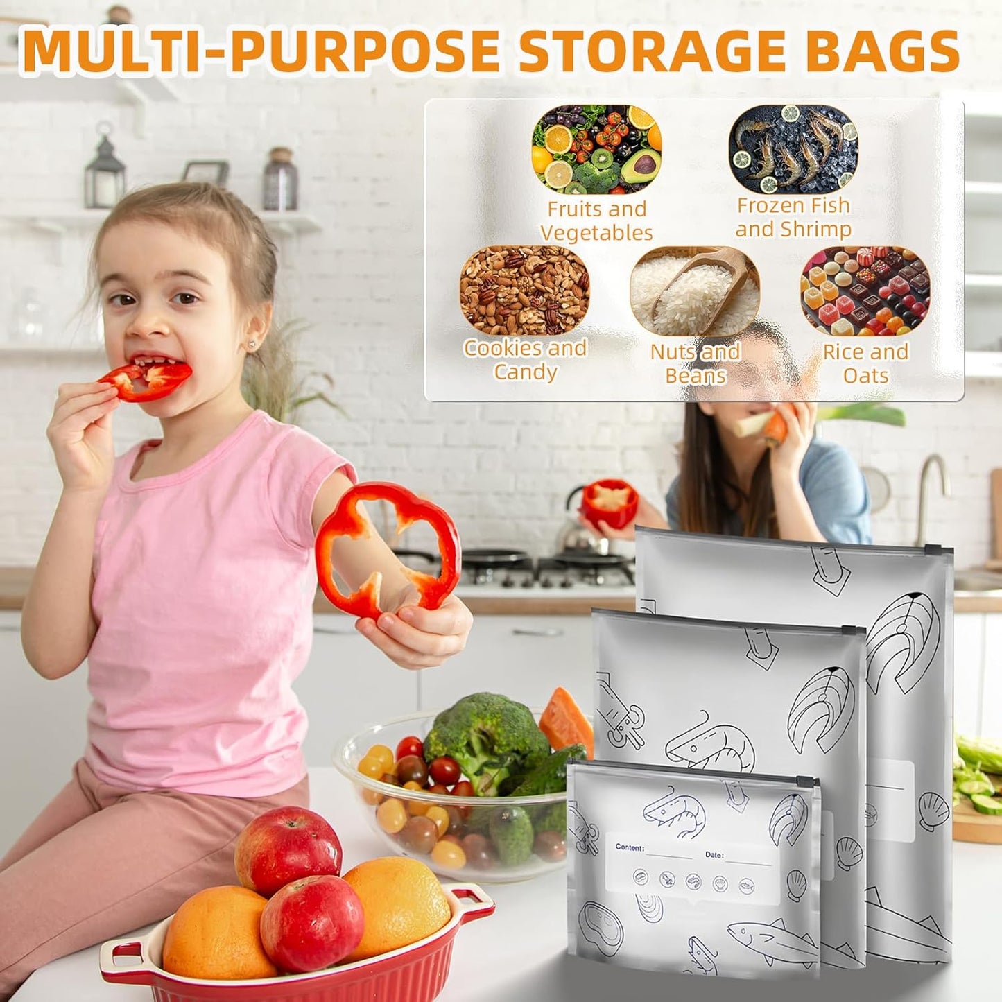 ✨ Reusable Aluminum Foil Sealable Storage Bags | Keep Food Fresh Longer & Organized with Eco-Friendly, Leak-Proof Design ♻️