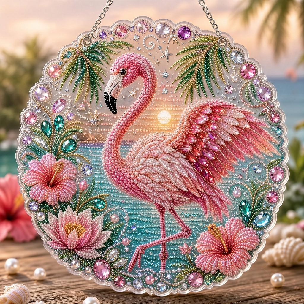Christmas Pearl Art Hanging Wreath Kit