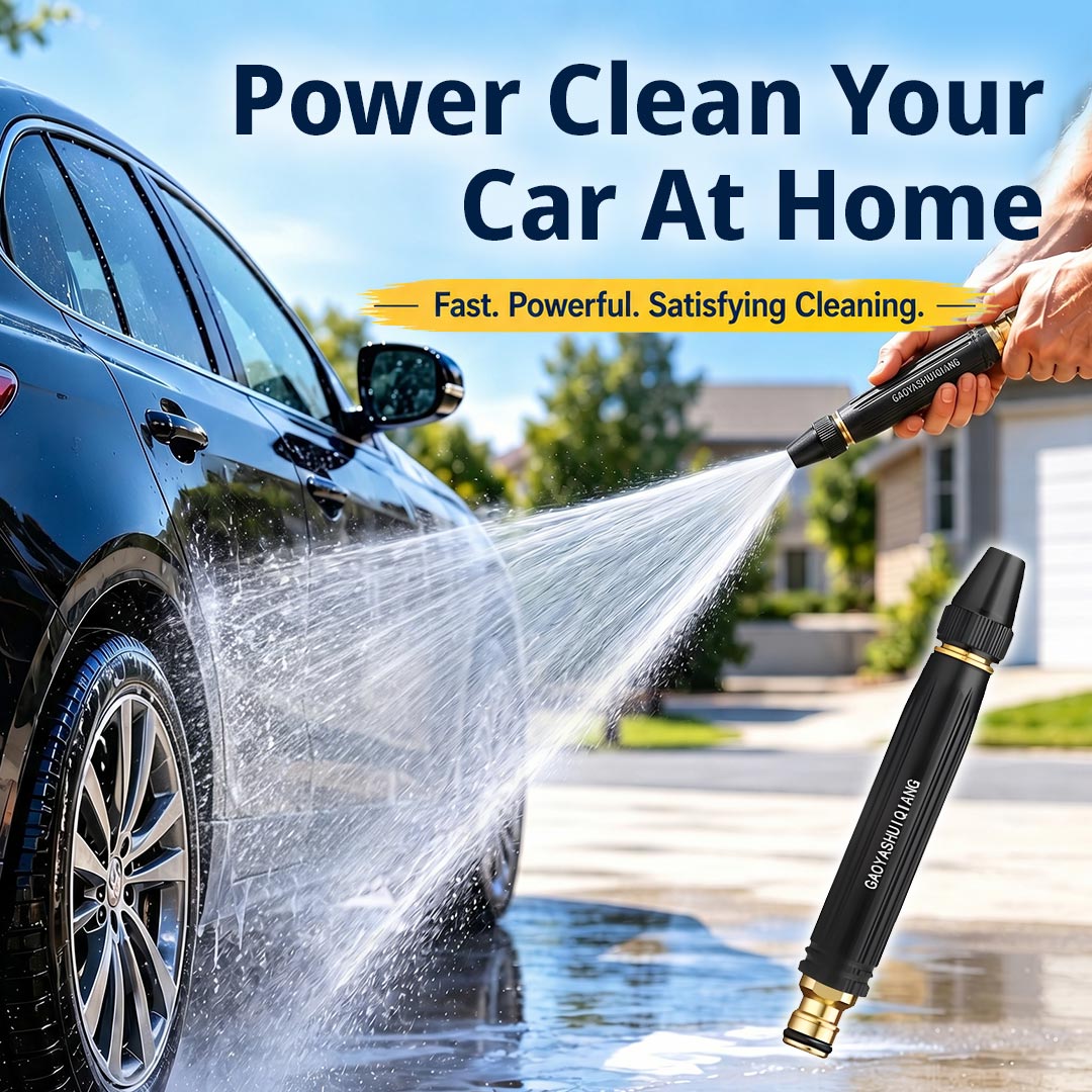 High Pressure Hose Spray Gun – Powerful Jet Cleaner for Car, Patio & Home Use