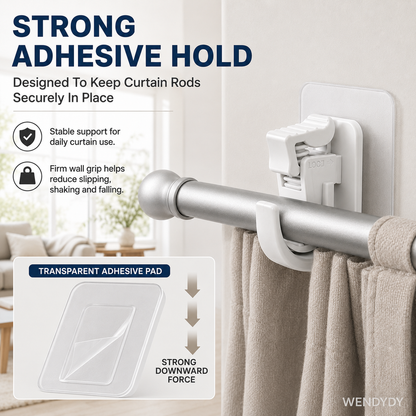 RenewLife™ EasyMount No-Drill Curtain Rod Brackets
