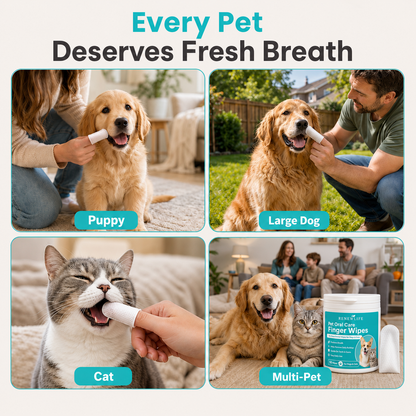 renewlife™  Dog & Cat Teeth Cleaning Finger Wipes