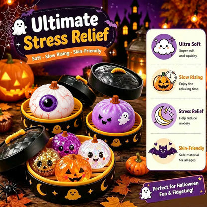 🎃🎃🎃👻   Adorable Halloween Ghost Squishies You Can't Put Down! 🖐️