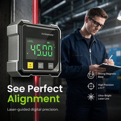 2025 Hot Sale 50% OFF💥Magnetic Digital Angle Finder with Electronic Laser