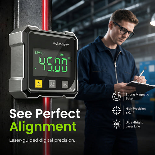 2025 Hot Sale 50% OFF💥Magnetic Digital Angle Finder with Electronic Laser