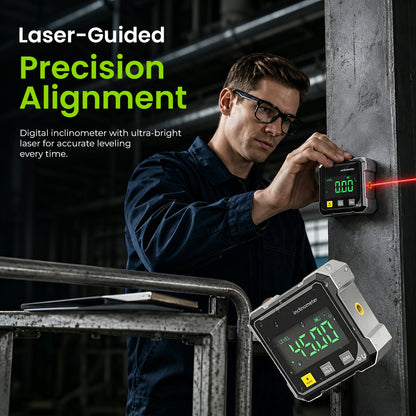 2025 Hot Sale 50% OFF💥Magnetic Digital Angle Finder with Electronic Laser