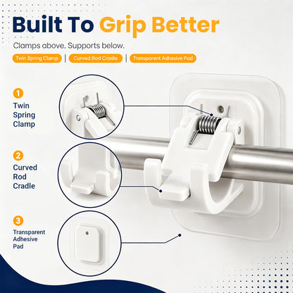 Self-adhesive curtain hooks