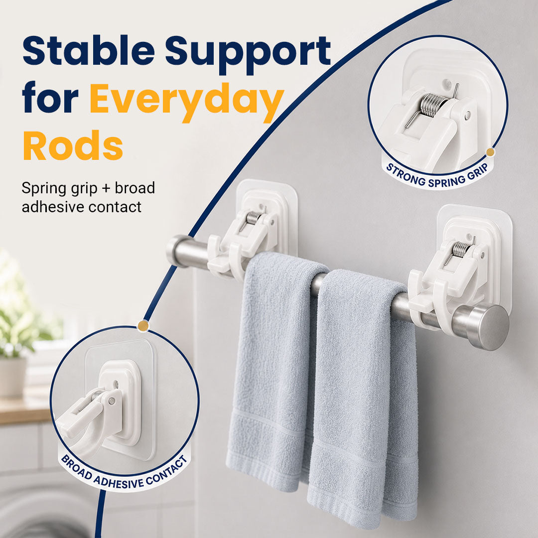 Self-adhesive curtain hooks