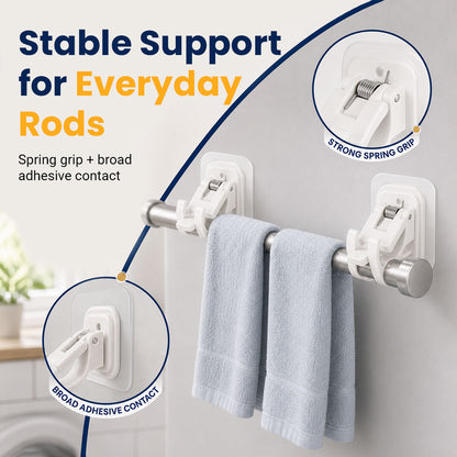 Self-adhesive curtain hooks
