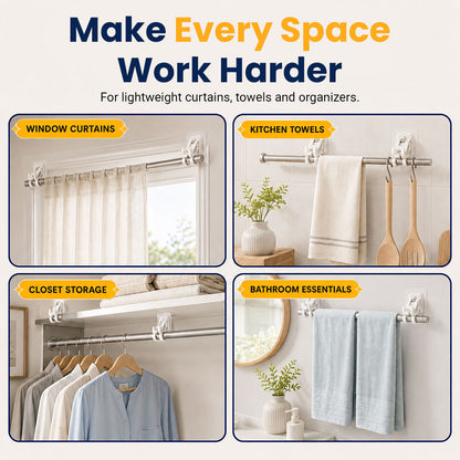 Self-adhesive curtain hooks