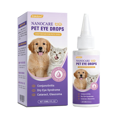 👩‍⚕️ Zakdavi™ NanoCare Pet Eye Drops ☑️ FDA Approved | Relieves Conjunctivitis, Dry Eyes, Cataracts, and Keratitis