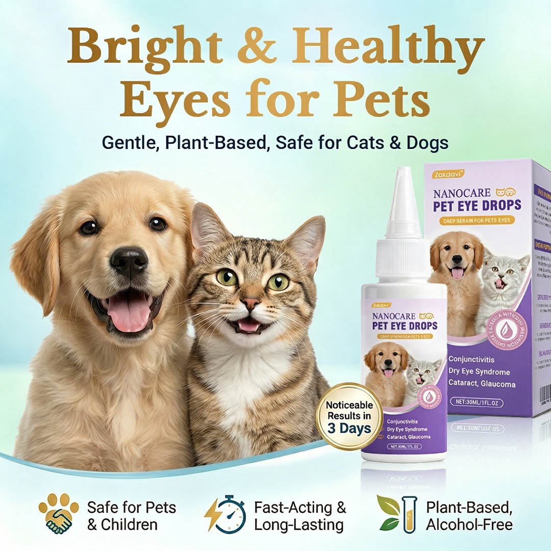 Zakdavi™ NanoCare Pet Eye Drops-Relieves Conjunctivitis, Dry Eyes, Cataracts, and Keratitis
