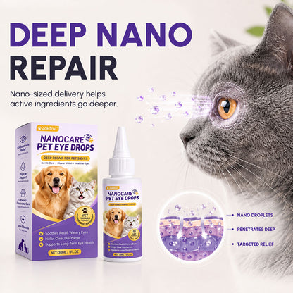NanoCare Pet Eye Drops-Relieves Conjunctivitis, Dry Eyes, Cataracts, and Keratitis🐶