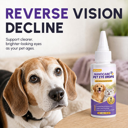 NanoCare Pet Eye Drops-Relieves Conjunctivitis, Dry Eyes, Cataracts, and Keratitis🐶