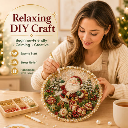 Christmas Pearl Art Hanging Wreath Kit