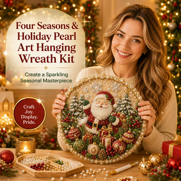Christmas Pearl Art Hanging Wreath Kit