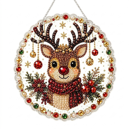 Christmas Pearl Art Hanging Wreath Kit