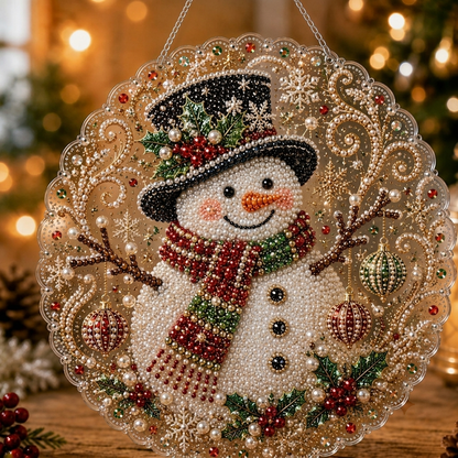 Christmas Pearl Art Hanging Wreath Kit